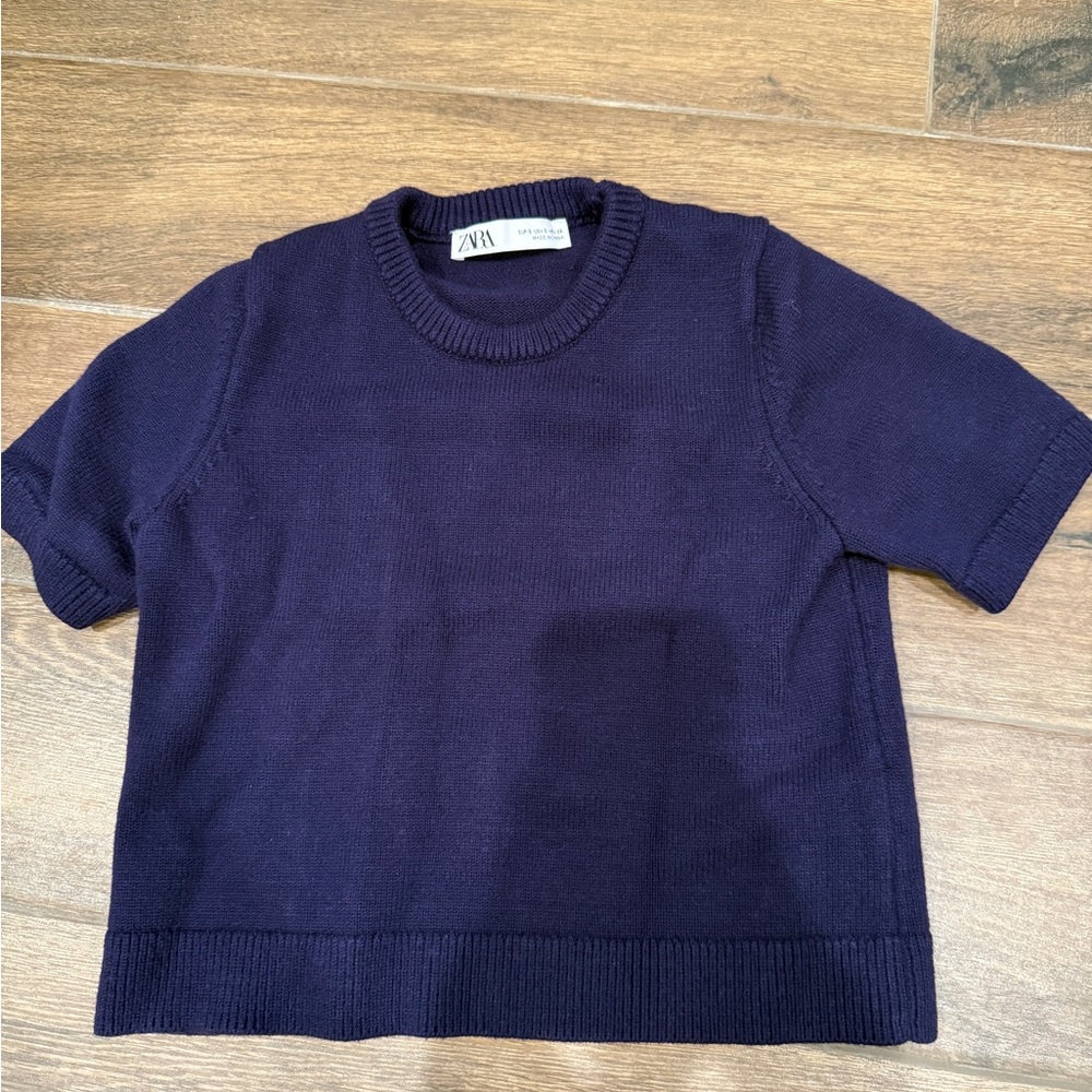 Zara Navy Blue Knit Sweater